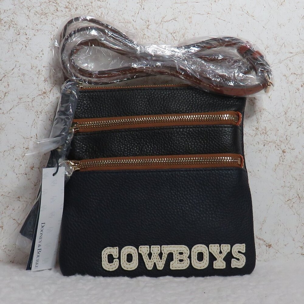Dooney & Bourke NFL Dallas Cowboys Triple Zip Crossbody (Midnight Blue)